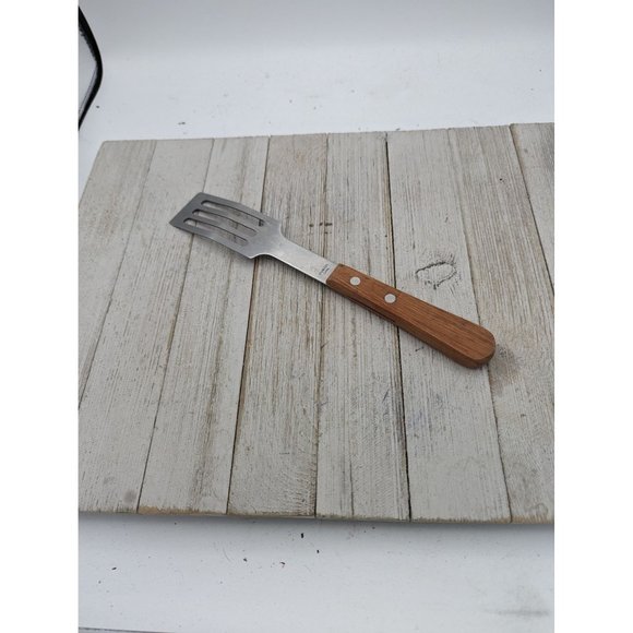 Stainless Steel Cake Brownie Spatula Server Wood Handle 10" - Picture 4 of 6